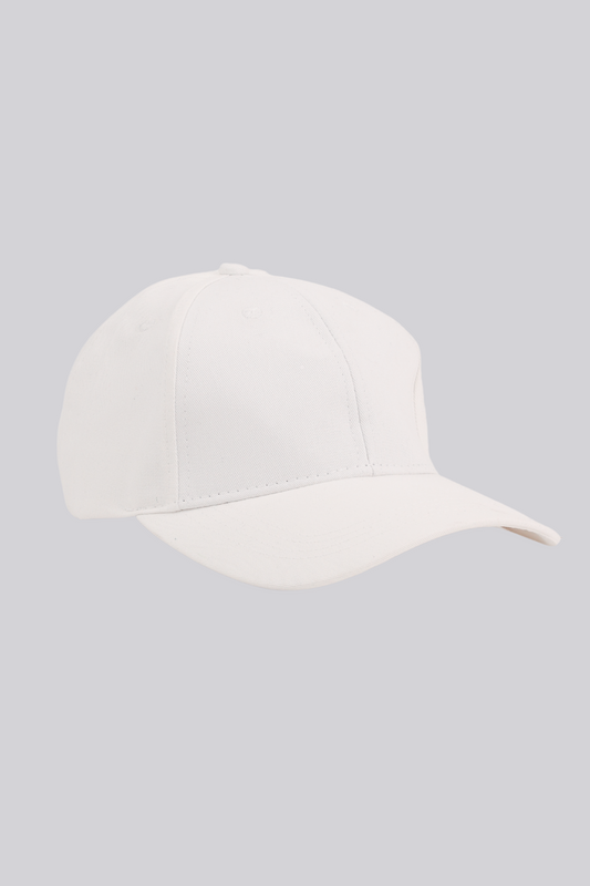 WHITE PLAIN BASEBALL CAP